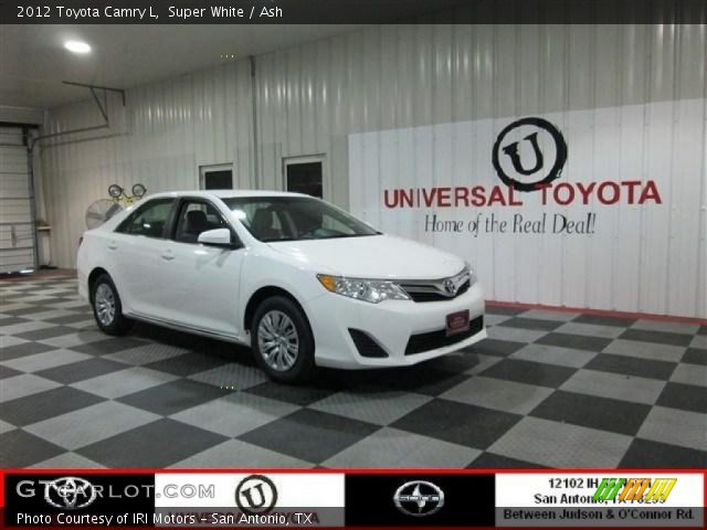 2012 Toyota Camry L in Super White