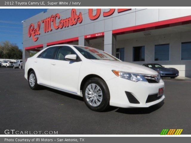 2012 Toyota Camry LE in Super White