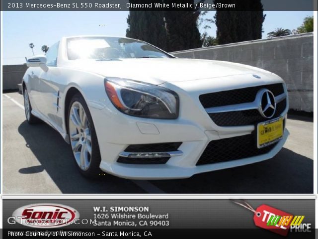 2013 Mercedes-Benz SL 550 Roadster in Diamond White Metallic