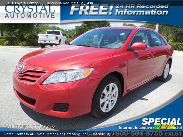 2011 Toyota Camry LE in Barcelona Red Metallic