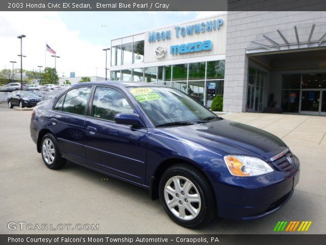 2003 Honda Civic EX Sedan in Eternal Blue Pearl