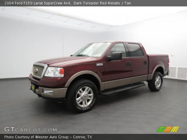 2004 Ford F150 Lariat SuperCrew 4x4 in Dark Toreador Red Metallic