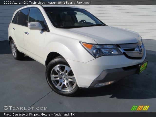 2009 Acura MDX Technology in Aspen White Pearl