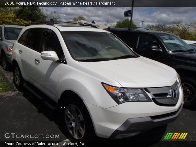 2008 Acura MDX Technology in Aspen White Pearl
