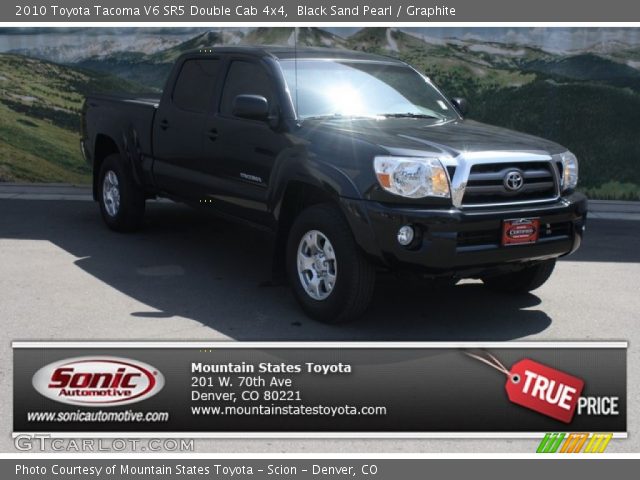 2010 Toyota Tacoma V6 SR5 Double Cab 4x4 in Black Sand Pearl