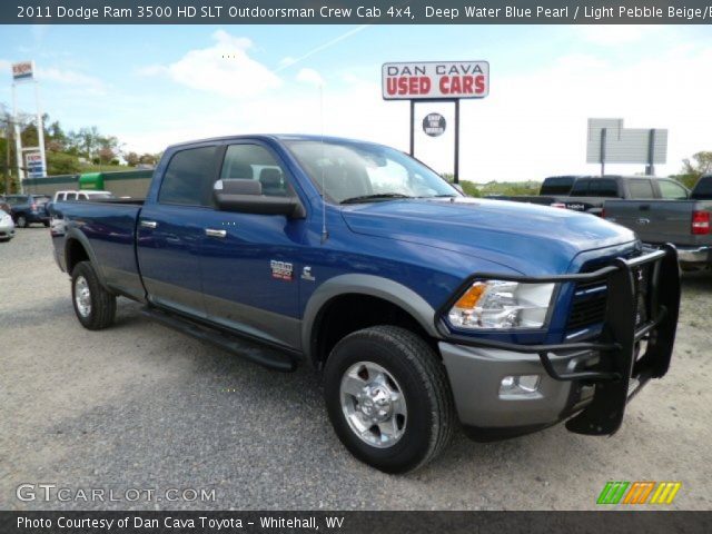 2011 Dodge Ram 3500 HD SLT Outdoorsman Crew Cab 4x4 in Deep Water Blue Pearl