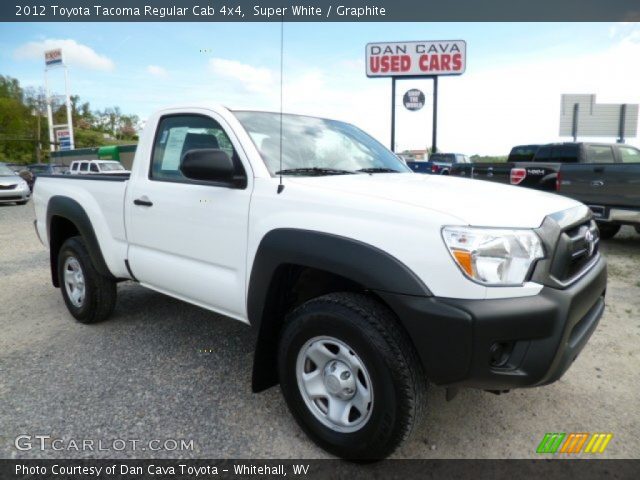 2012 Toyota Tacoma Regular Cab 4x4 in Super White
