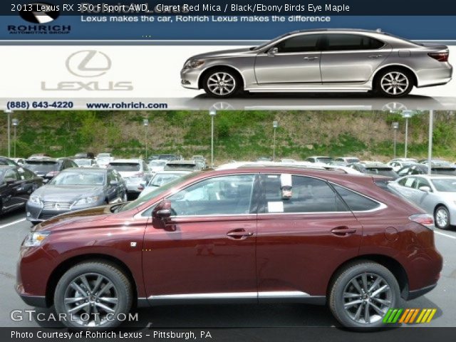 2013 Lexus RX 350 F Sport AWD in Claret Red Mica