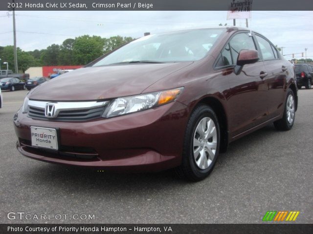 2012 Honda Civic LX Sedan in Crimson Pearl