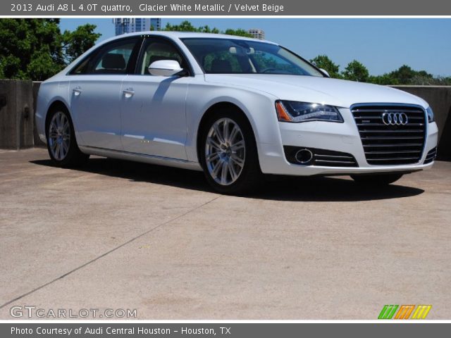 2013 Audi A8 L 4.0T quattro in Glacier White Metallic