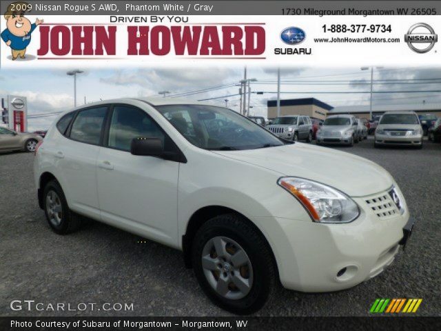 2009 Nissan Rogue S AWD in Phantom White