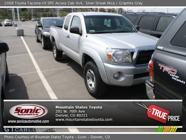 2008 Toyota Tacoma V6 SR5 Access Cab 4x4 in Silver Streak Mica