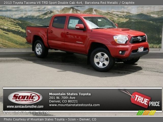 2013 Toyota Tacoma V6 TRD Sport Double Cab 4x4 in Barcelona Red Metallic