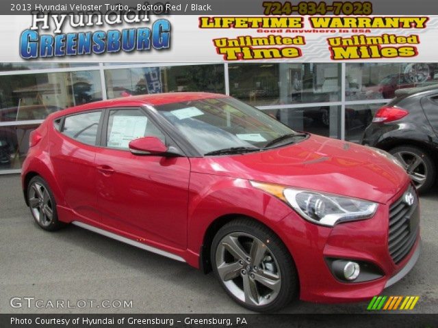 2013 Hyundai Veloster Turbo in Boston Red