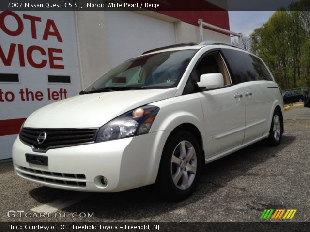 2007 Nissan Quest 3.5 SE in Nordic White Pearl