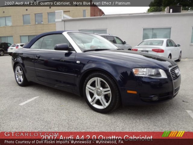 2007 Audi A4 2.0T quattro Cabriolet in Moro Blue Pearl Effect