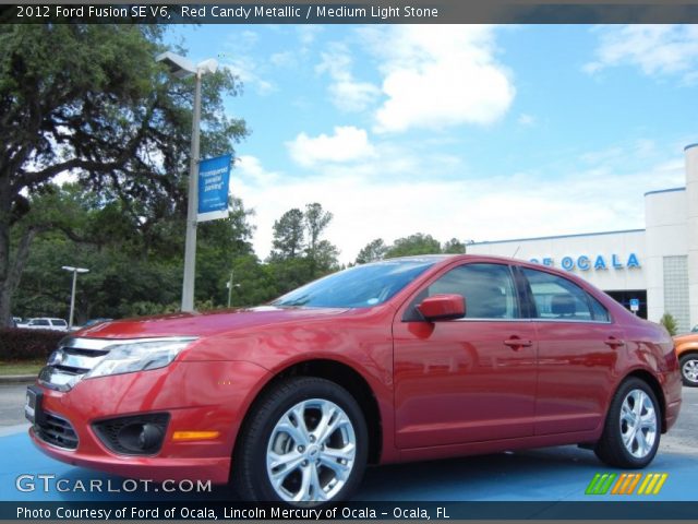 2012 Ford Fusion SE V6 in Red Candy Metallic