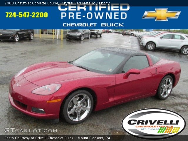 2008 Chevrolet Corvette Coupe in Crystal Red Metallic