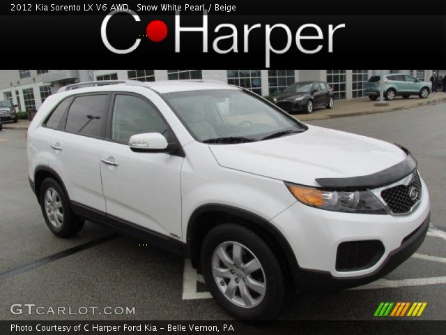 2012 Kia Sorento LX V6 AWD in Snow White Pearl