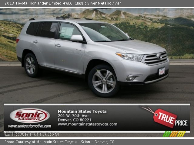 2013 Toyota Highlander Limited 4WD in Classic Silver Metallic
