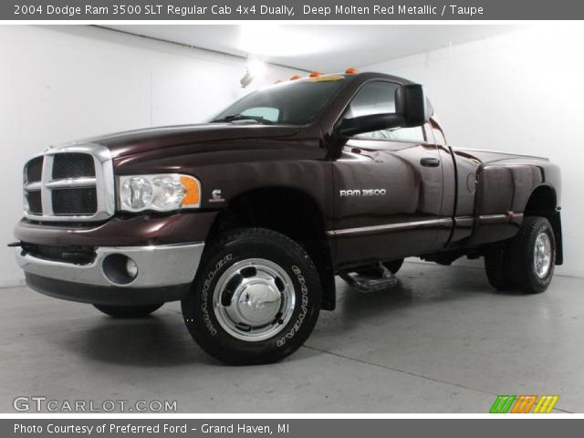 2004 Dodge Ram 3500 SLT Regular Cab 4x4 Dually in Deep Molten Red Metallic