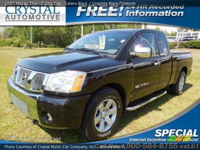 2007 Nissan Titan LE King Cab in Galaxy Black