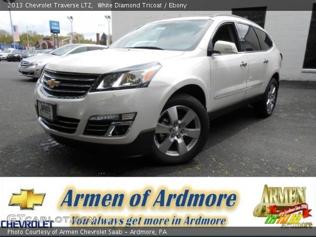 2013 Chevrolet Traverse LTZ in White Diamond Tricoat