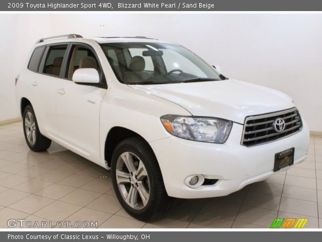 2009 Toyota Highlander Sport 4WD in Blizzard White Pearl