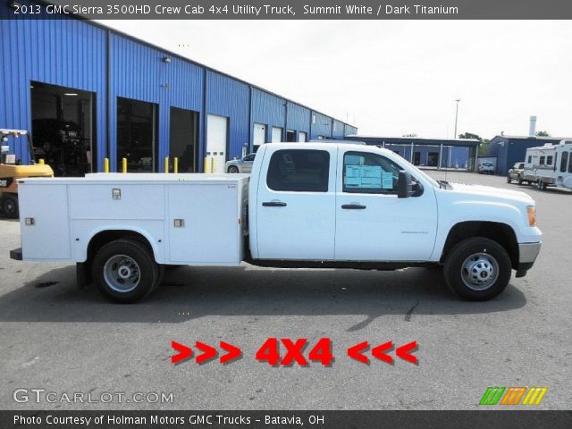 2013 GMC Sierra 3500HD Crew Cab 4x4 Utility Truck in Summit White