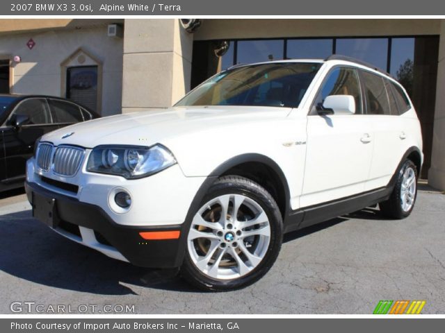 2007 BMW X3 3.0si in Alpine White