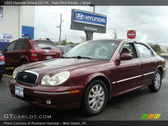 2003 Hyundai Sonata GLS V6 in Ruby Red Metallic