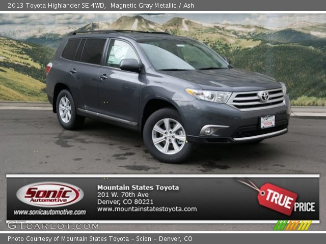 2013 Toyota Highlander SE 4WD in Magnetic Gray Metallic