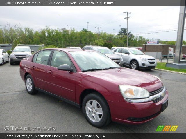 2004 Chevrolet Malibu LS V6 Sedan in Sport Red Metallic