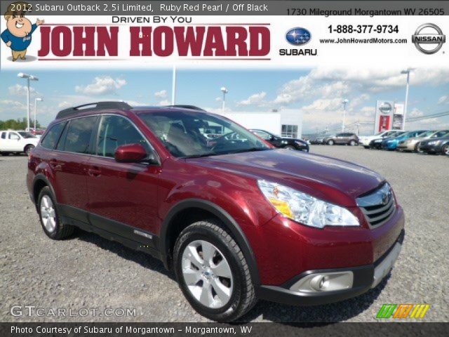 2012 Subaru Outback 2.5i Limited in Ruby Red Pearl