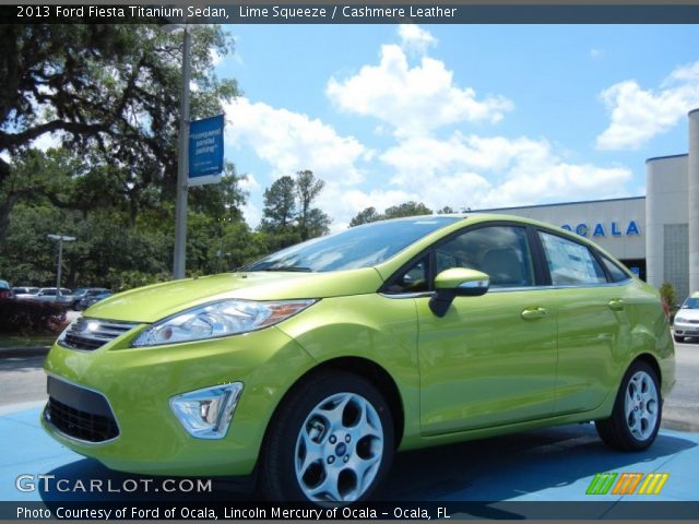 2013 Ford Fiesta Titanium Sedan in Lime Squeeze