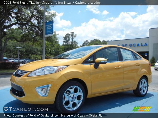 2013 Ford Fiesta Titanium Sedan in Yellow Blaze