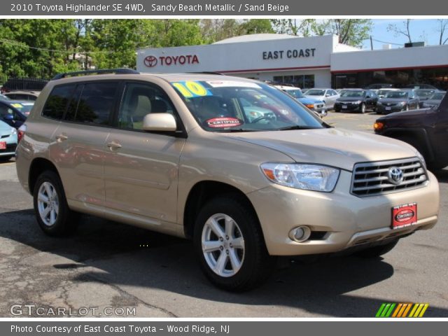 2010 Toyota Highlander SE 4WD in Sandy Beach Metallic