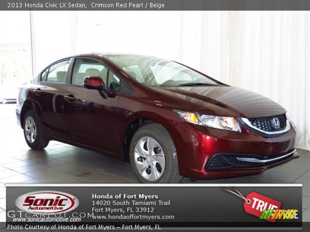 2013 Honda Civic LX Sedan in Crimson Red Pearl