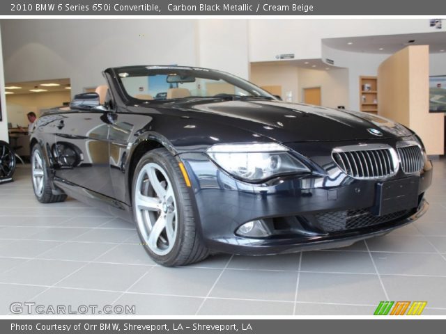 2010 BMW 6 Series 650i Convertible in Carbon Black Metallic