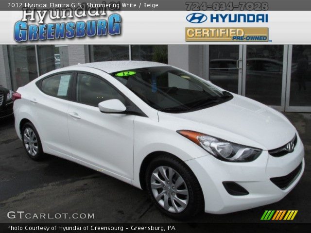 2012 Hyundai Elantra GLS in Shimmering White