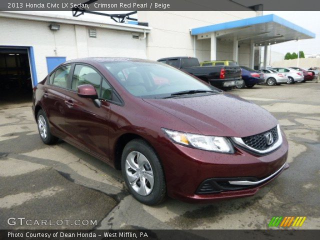 2013 Honda Civic LX Sedan in Crimson Red Pearl