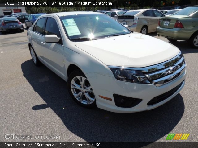 2012 Ford Fusion SE V6 in White Suede