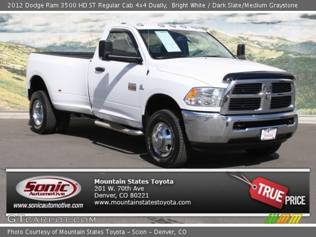 2012 Dodge Ram 3500 HD ST Regular Cab 4x4 Dually in Bright White