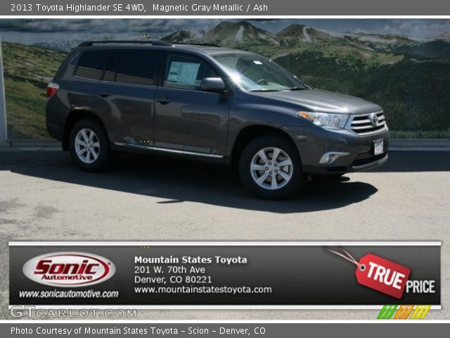 2013 Toyota Highlander SE 4WD in Magnetic Gray Metallic