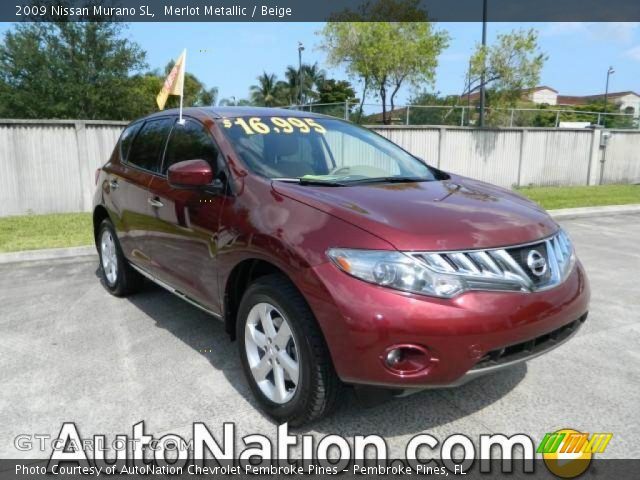 2009 Nissan Murano SL in Merlot Metallic