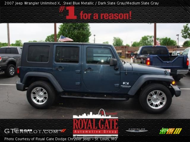 2007 Jeep Wrangler Unlimited X in Steel Blue Metallic