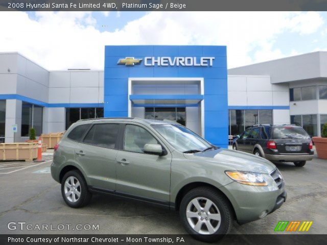 2008 Hyundai Santa Fe Limited 4WD in Platinum Sage