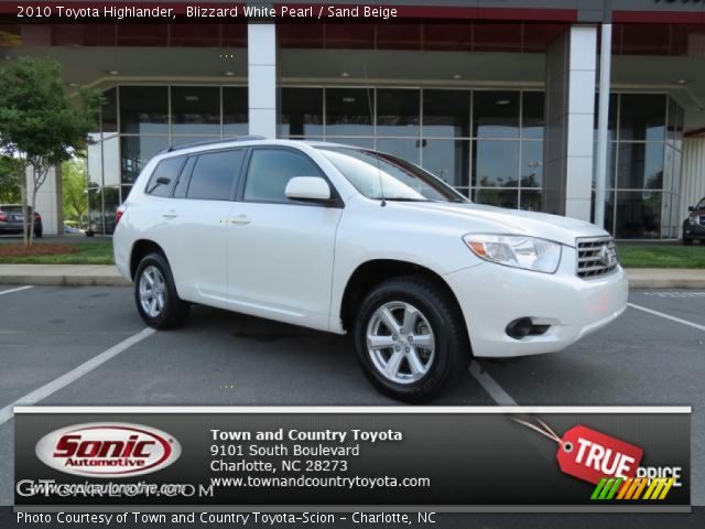 2010 Toyota Highlander  in Blizzard White Pearl