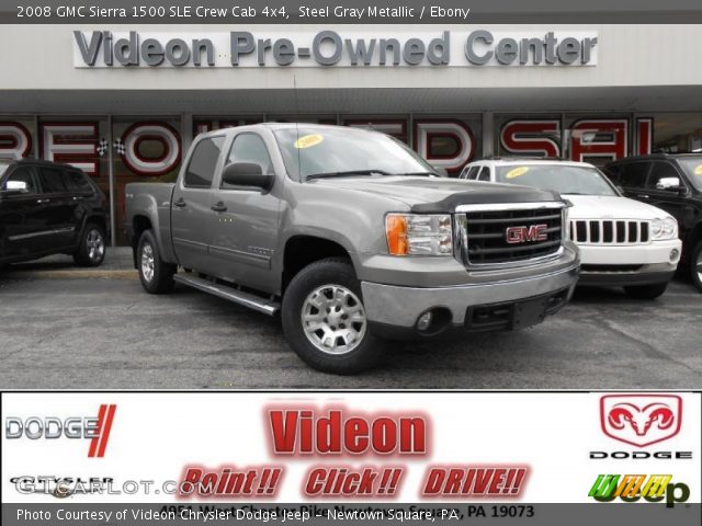 2008 GMC Sierra 1500 SLE Crew Cab 4x4 in Steel Gray Metallic