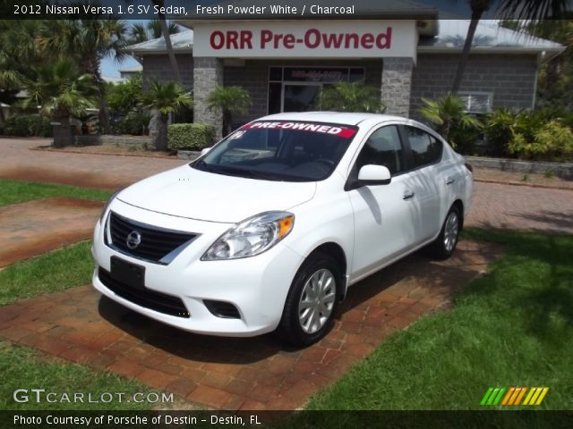 2012 Nissan Versa 1.6 SV Sedan in Fresh Powder White
